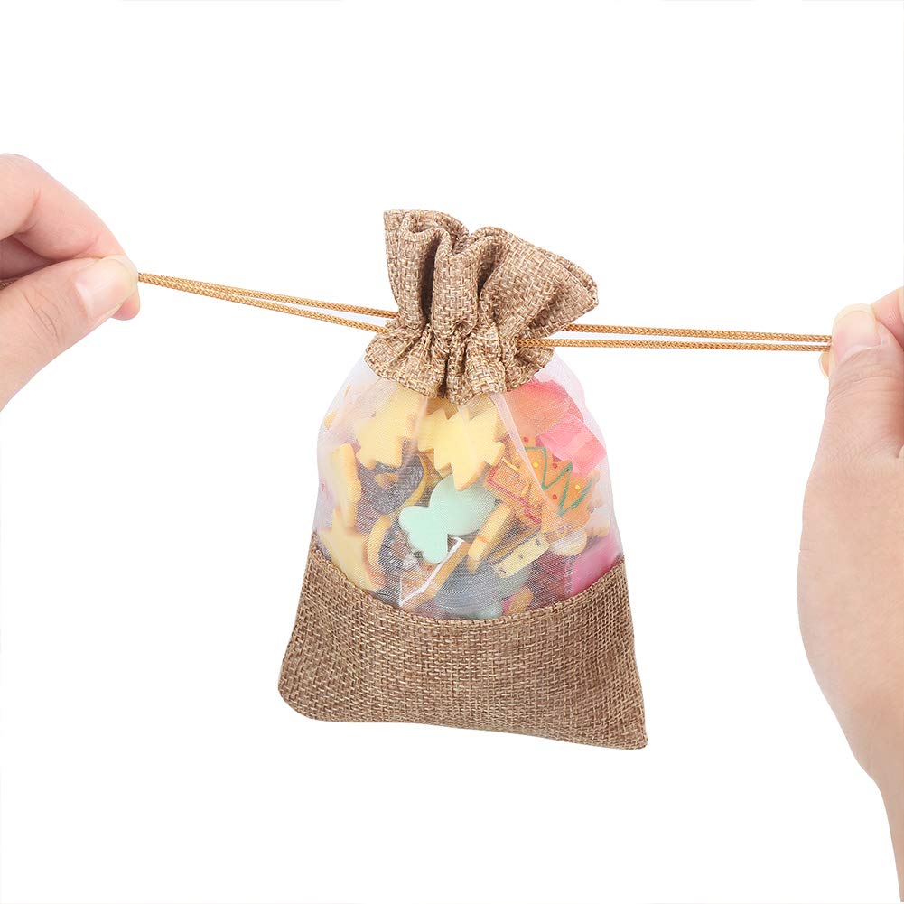 Amazon.com: CCINEE 24PCS Burlap Drawstring Gift Bag, Mesh See